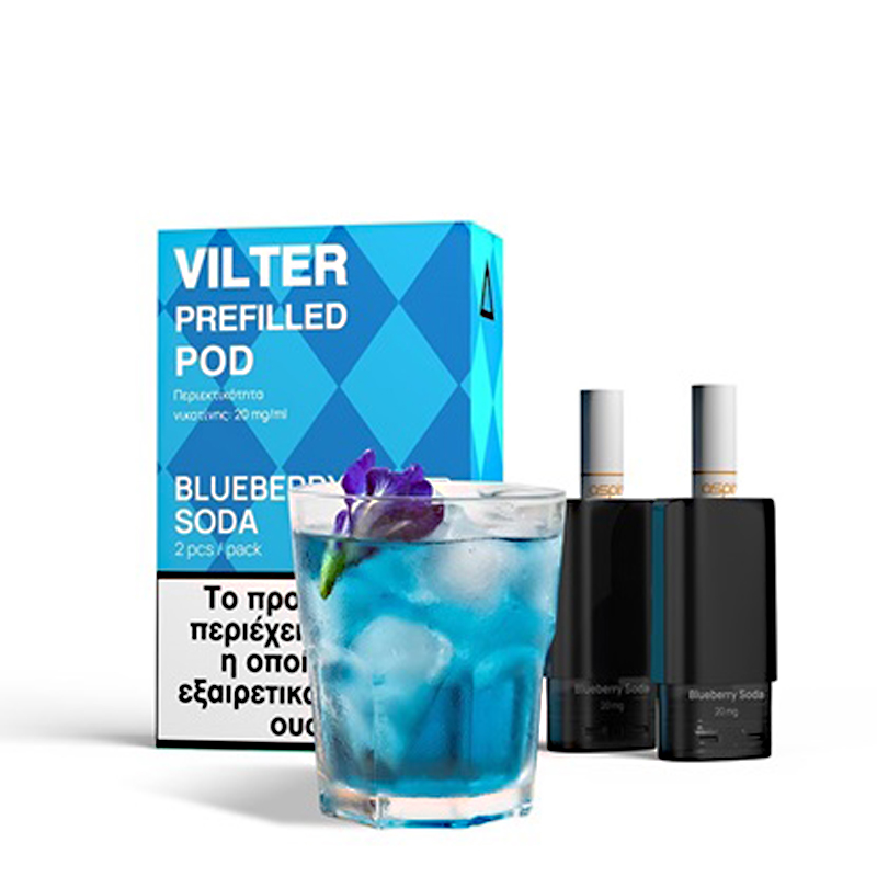 Aspire Vilter Prefilled Pod Blueberry Soda 20mg 2x2ml -   Προγεμισμένα Pod για το Vilter,Vilter S και Vilter Fun με γεύση αναψυκτικού blueberry!