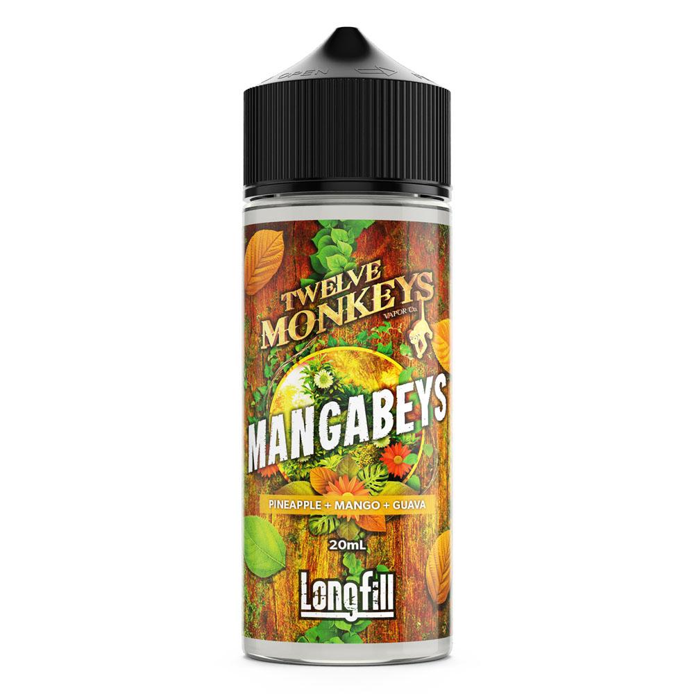 Το Mangabeys είναι συγγενικό ως προς την ιδέα με το Τropika αλλά είναι ξεχωριστό στη γεύση. Το Mangabeys θα σας μεταφέρει στις ηλιόλουστες ανέμελες ακτές των νησιών της Καραϊβικής. Αυτό το λαμπερό και γεμάτο φρεσκάδα flavorshot από ανανά, μάνγκο και γκουάβα τονίζεται από μια μυριάδα φρούτων της Καραϊβικής και είναι ο τέλειος σύντροφος για μια μέρα απολαμβάνοντας τον ζεστό τροπικό ήλιο. Αφήστε τα συγκεκριμένα φρούτα του Mangabeys να σας δώσουν μια γεύση από τον τρόπο ζωής του νησιού!