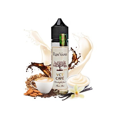 Ripe Vapes VCT Cafe 20ml/60ml -Γλυκιά και ντελικάτη κρέμα βανίλιας με επίγευση καπνού και ψημένο αμύγδαλο. Ο γευστικός συνδυασμός που έχει βραβευθεί για την μοναδική και ξεχωριστή γεύση του, σε μια παραλλαγή, εμπλουτισμένη με ντελικάτο καφέ!