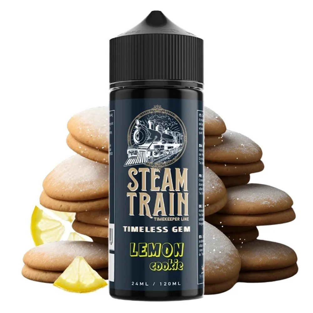 Steam Train Timekeeper Line Timeless Gem 24ml/120ml - Μια απολαυστική γεύση που ενώνει τη φρεσκάδα του λεμονιού με τη γλυκιά και αφράτη υφή των παραδοσιακών μπισκότων ζάχαρης. Ένας συναρπαστικός συνδυασμός που θα σας μαγέψει.